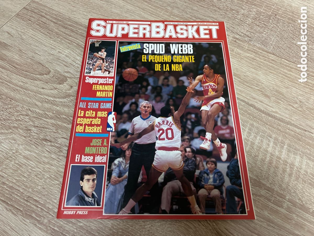 Sports collectibles: 1986 REVISTA SUPERBASKET N&ordm; 12 SPUD WEBB SIN P&Oacute;STER