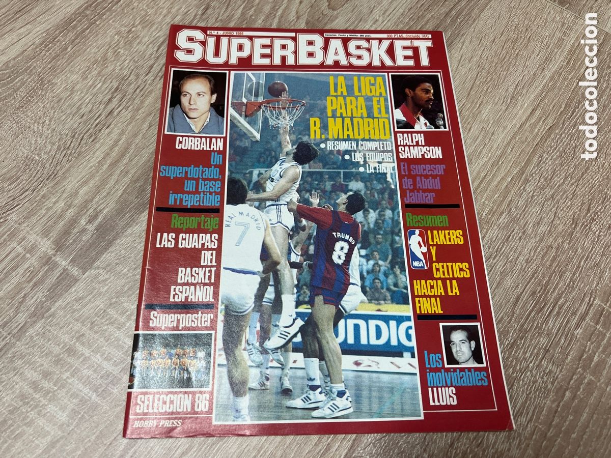 Sports collectibles: 1986 REVISTA SUPERBASKET N&ordm; 4 REAL MADRID CAMPEON SIN P&Oacute;STER