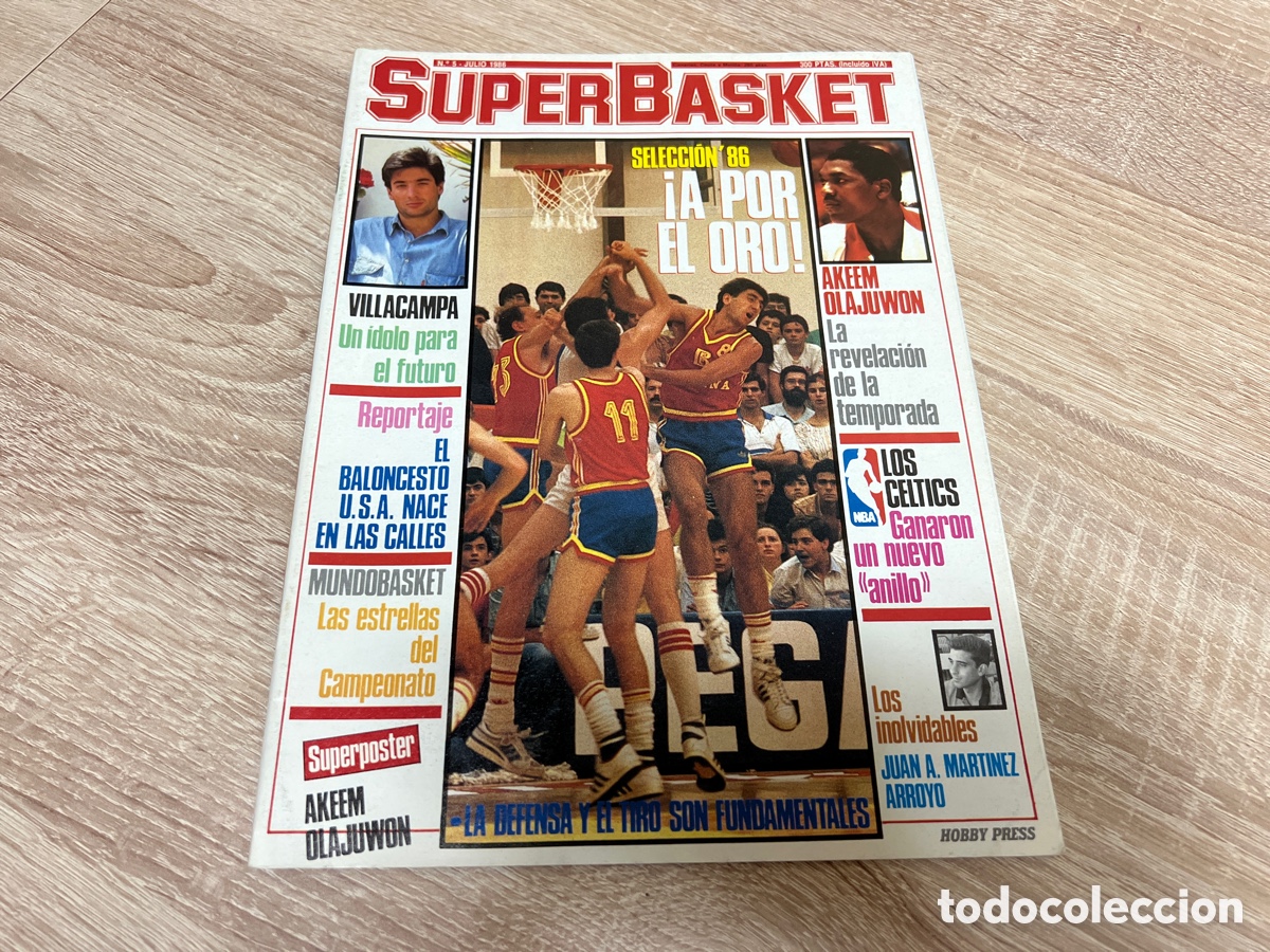 Sports collectibles: 1986 REVISTA SUPERBASKET N&ordm; 5 AKEEM OLAJUWON SIN P&Oacute;STER
