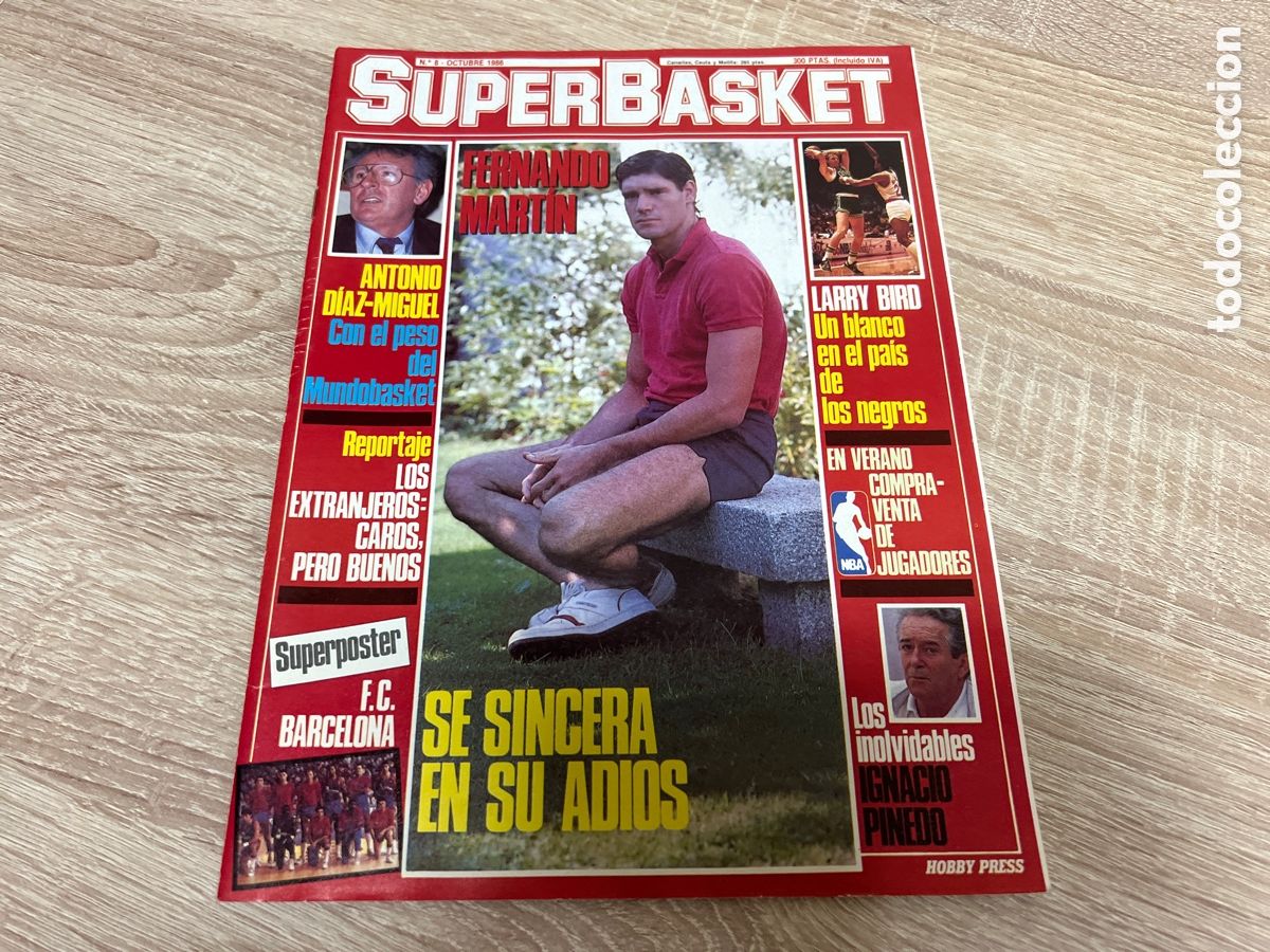 Sammelleidenschaft Sport: 1986 REVISTA SUPERBASKET N&ordm; 8 FERNANDO MARTIN LARRY BIRD SIN P&Oacute;STER