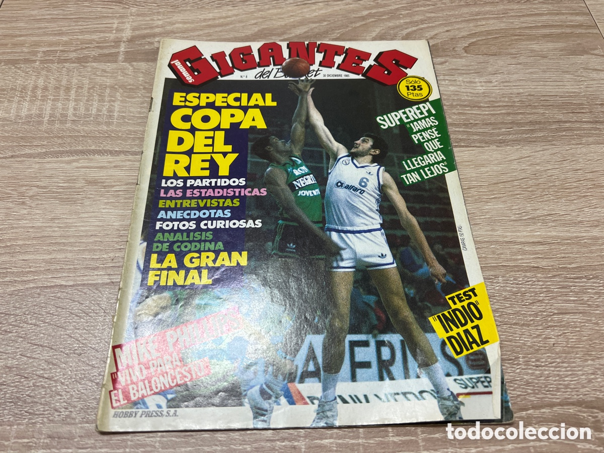 Sammelleidenschaft Sport: 1985 GIGANTES DEL BASKET # 8 SUPEREPI CON P&Oacute;STER REAL MADRID - CA&Iacute;