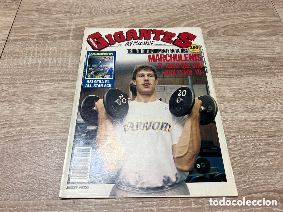 Collectionnisme sportif: 1989 GIGANTES DEL BASKET # 212 MARCHULENIS CON P&Oacute;STER ADRI&Aacute;N BRANCH Y TERRY PORTER