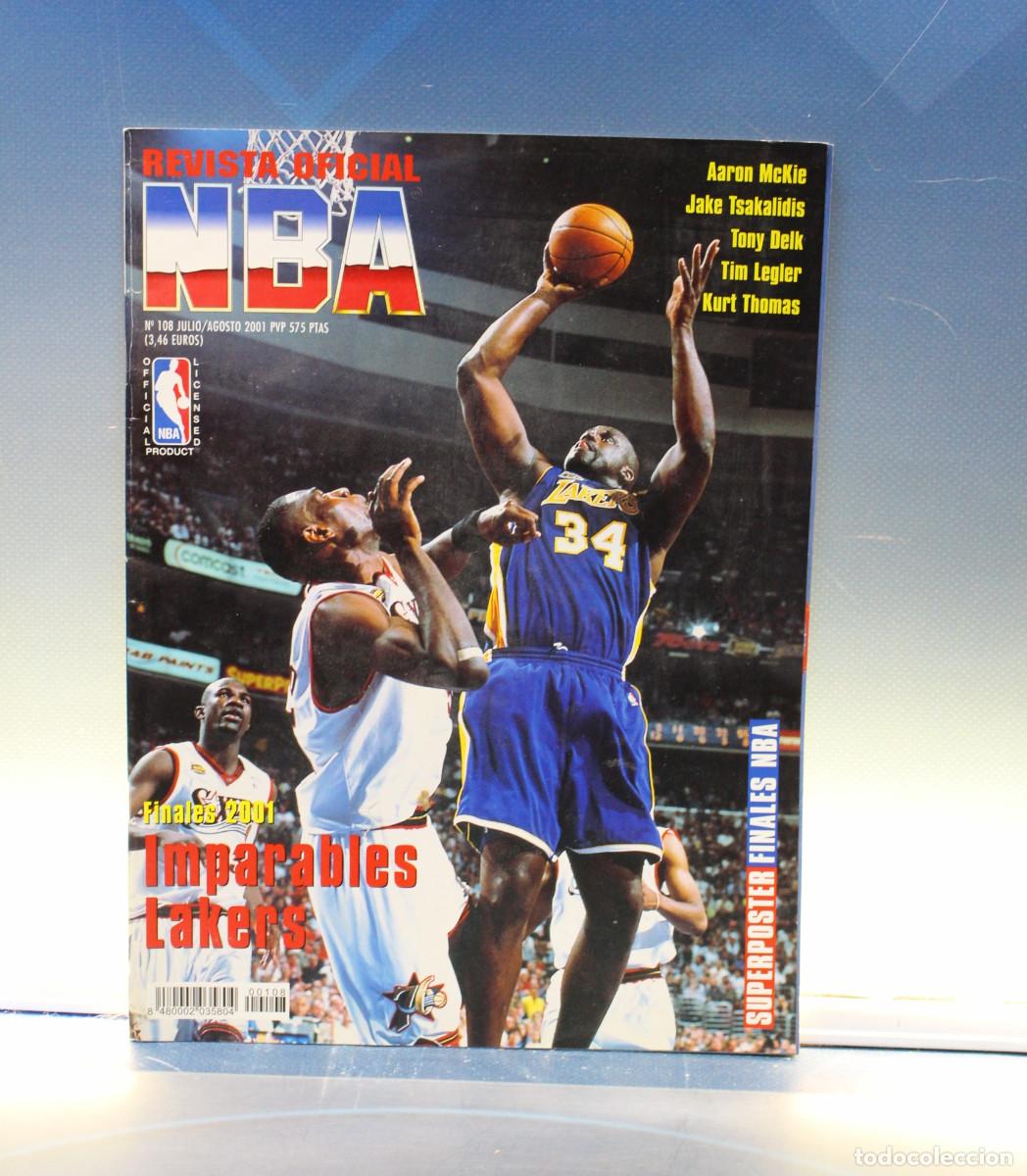 Coleccionismo deportivo: Revista baloncesto: Revista Oficial NBA 108, 2001.
