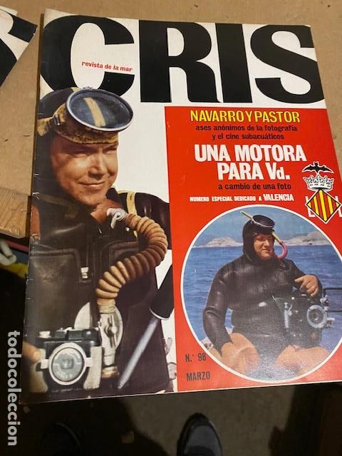 Sports collectibles: Cris. Revista de la Mar. Barcelona 1967. N&ordm; 98. Submarinismo, Pesca, Nautica