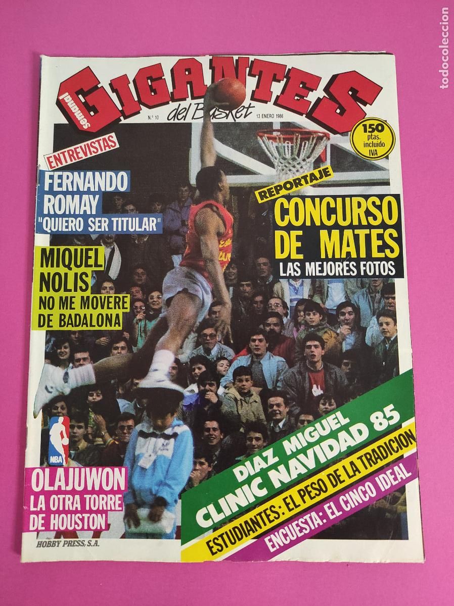 Sports collectibles: REVISTA GIGANTES BASKET N&ordm; 10 1986 NBA - ROMAY - ESTUDIANTES - DIAZ MIGUEL - CONCURSO MATES