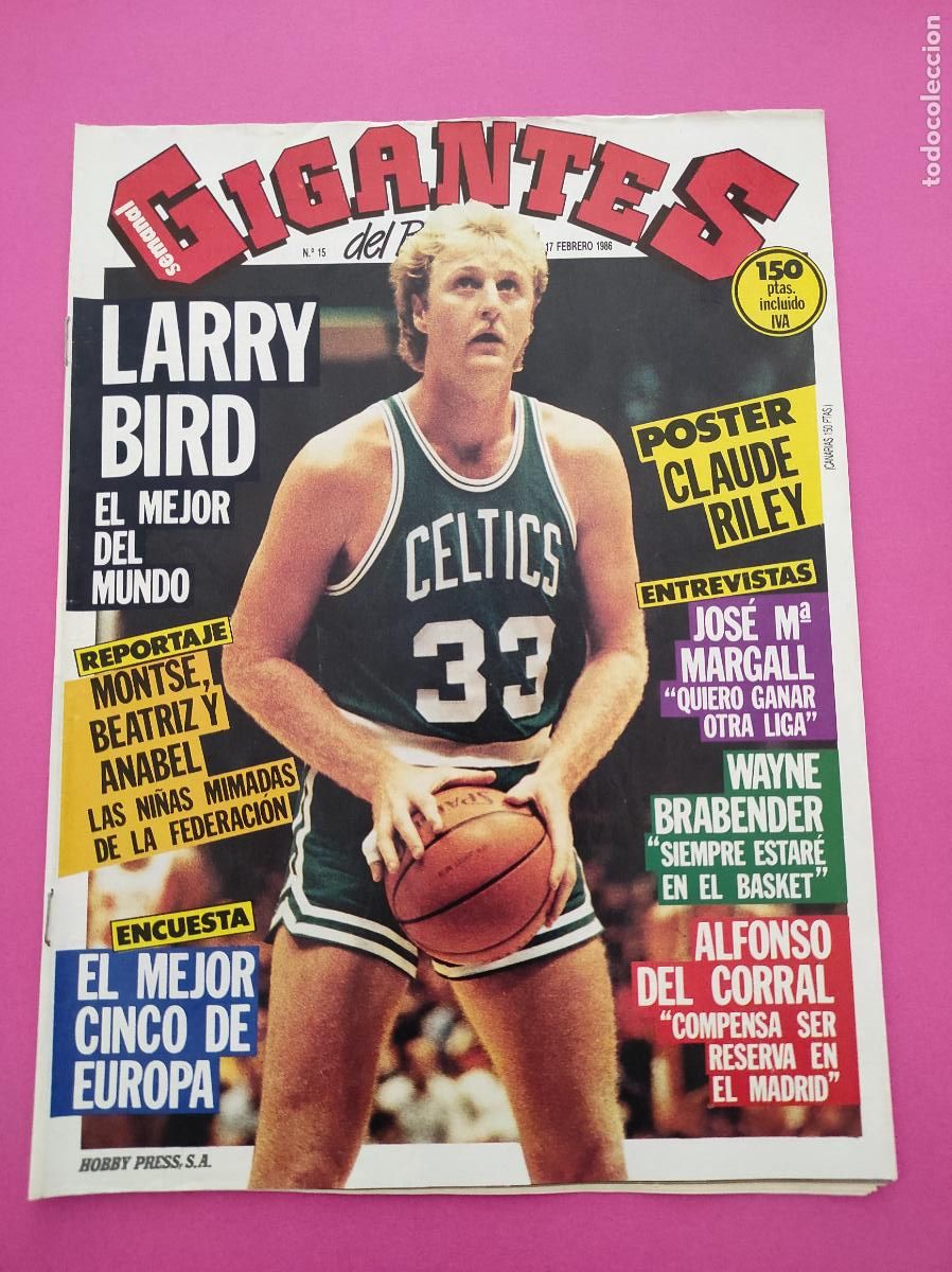 Collectionnisme sportif: REVISTA GIGANTES BASKET N&ordm; 15 1986 LARRY BIRD CELTICS NBA - WAYNE BRABENDER - ALFONSO DEL CORRAL