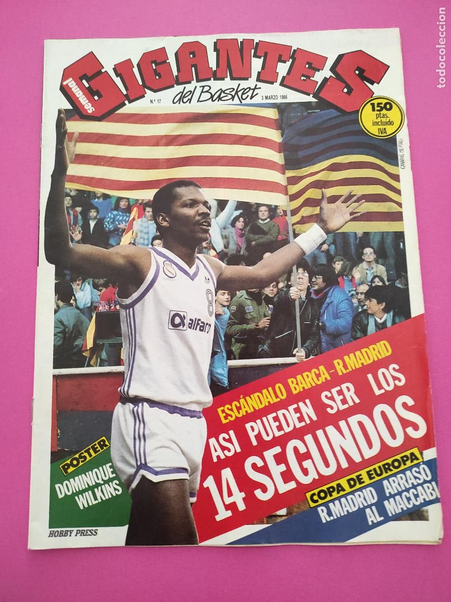 Coleccionismo deportivo: REVISTA GIGANTES DEL BASKET N&ordm; 17 1986 REAL MADRID MACCABI BARCELONA