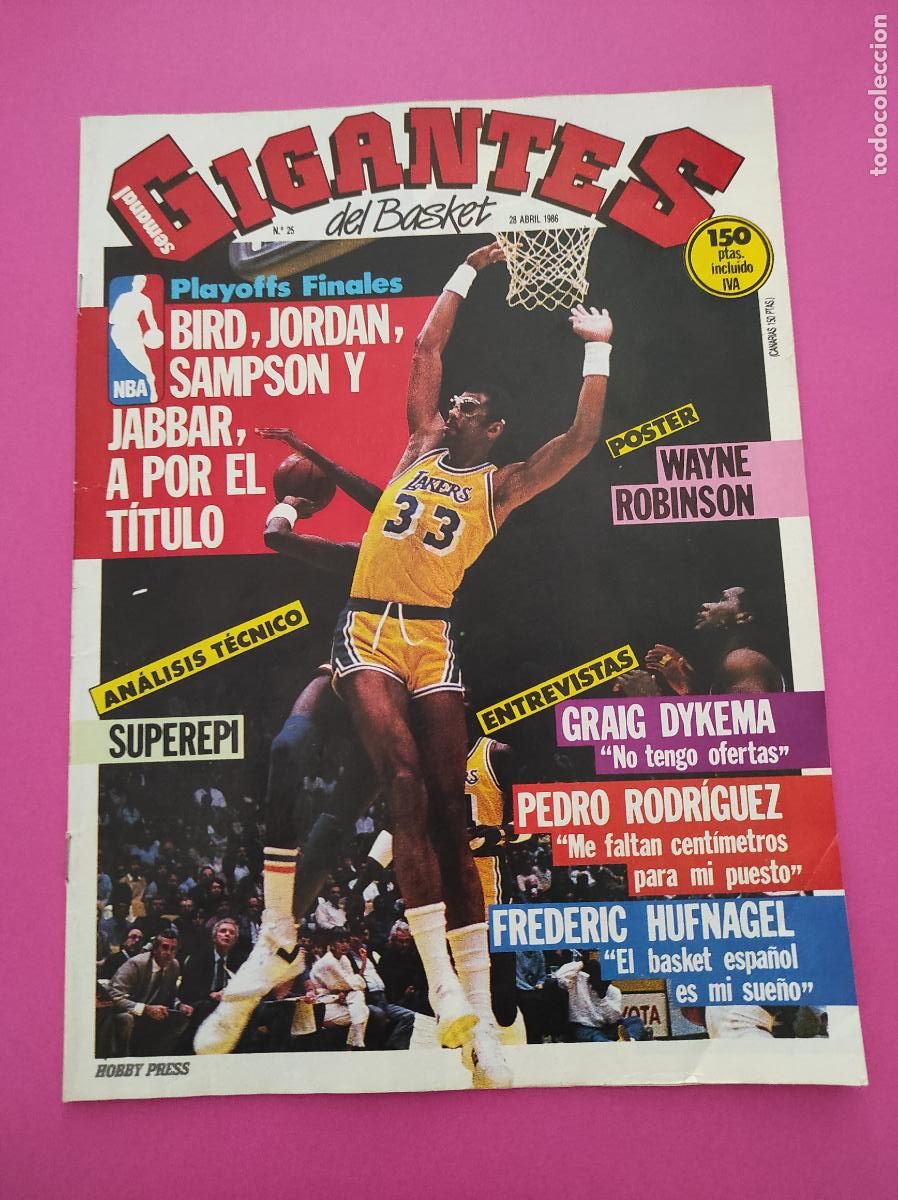 Coleccionismo deportivo: REVISTA GIGANTES BASKET N&ordm; 25 1986 REAL MADRID - SUPER EPI - PLAYOFFS NBA 85/86