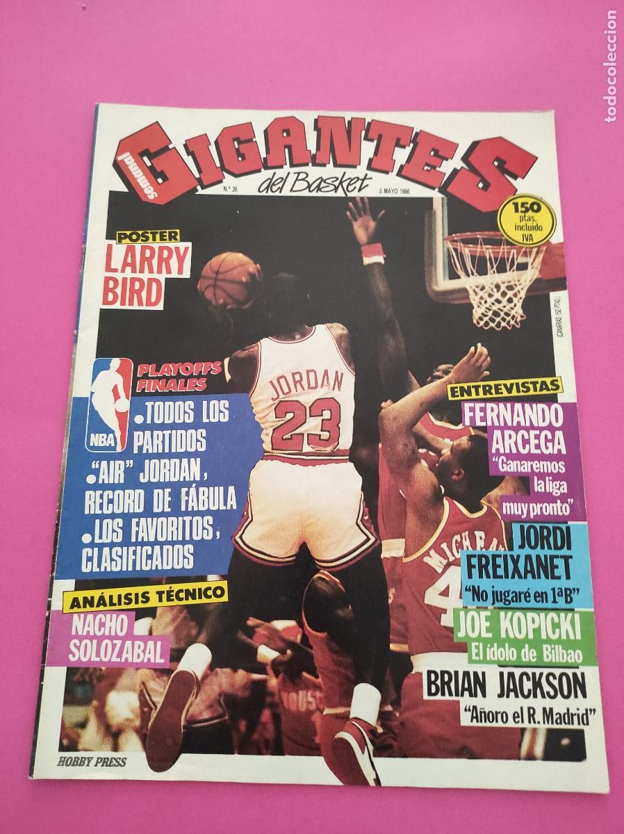 Collectionnisme sportif: REVISTA GIGANTES BASKET N&ordm; 26 1986 NBA MICHAEL JORDAN - SOLOZABAL ARCEGA KOPICKI - BRIAN JACKSON
