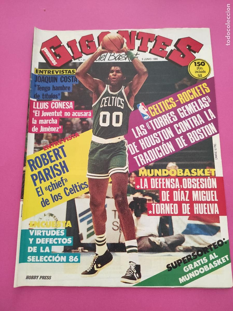 Coleccionismo deportivo: REVISTA GIGANTES DEL BASKET N&ordm; 31 1986 NBA PARISH CELTICS-ROCKETS - JOAQUIN COSTA - CONESA