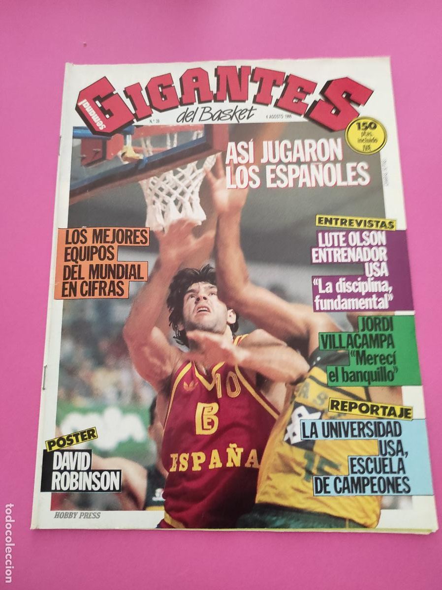 Coleccionismo deportivo: REVISTA GIGANTES BASKET N&ordm; 39 1986 MUNDOBASKET ESPA&Ntilde;A 86 - VILLACAMPA