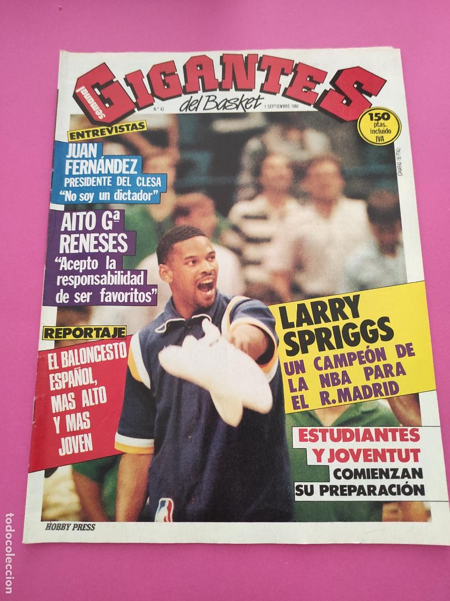 Coleccionismo deportivo: REVISTA GIGANTES BASKET N&ordm; 43 1986 LARRY SPRIGGS - AITO - JOVENTUT