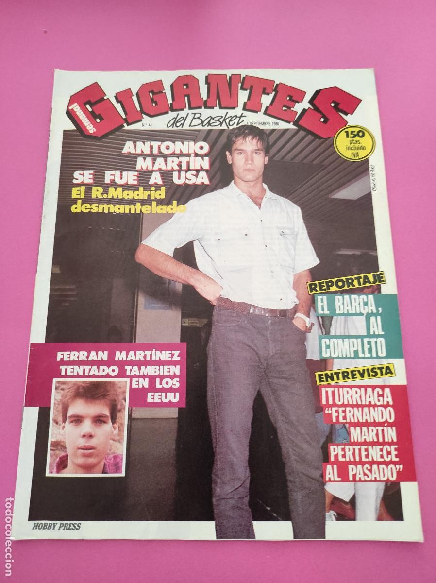 Collezionismo sportivo: REVISTA GIGANTES BASKET N&ordm; 44 1986 ANTONIO MARTIN - FERRAN MARTINEZ - ITURRIAGA