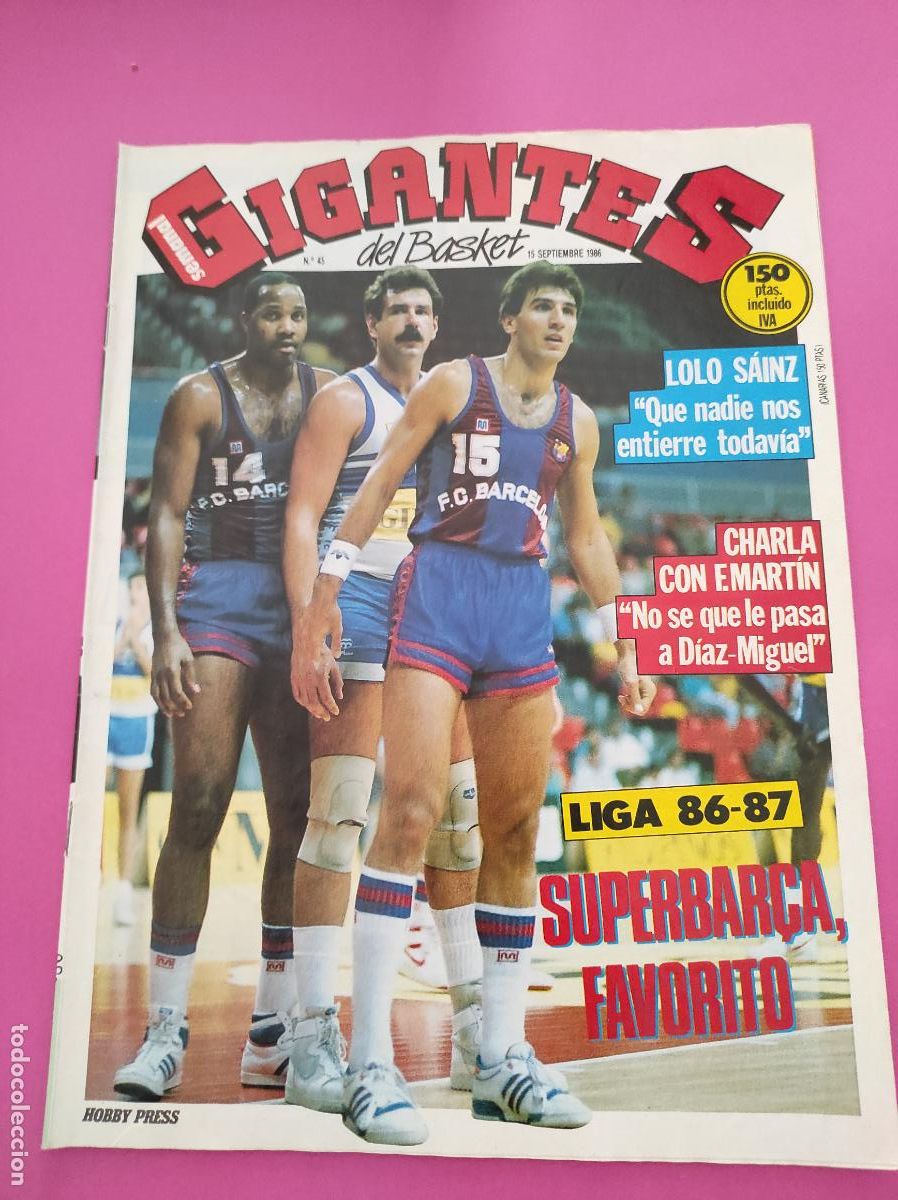 Coleccionismo deportivo: REVISTA GIGANTES BASKET N&ordm; 45 1986 ESPECIAL GUIA LIGA 86/87 - LOLO SAINZ - FERNANDO MARTIN