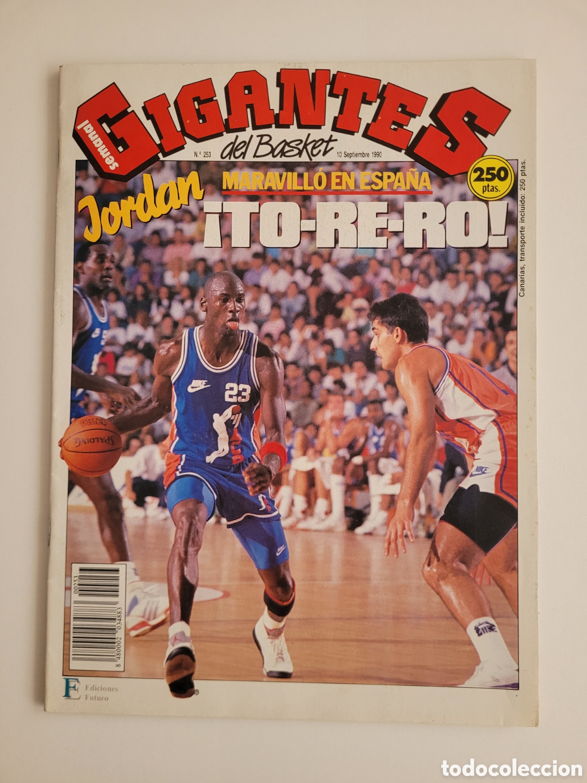 Coleccionismo deportivo: REVISTA BALONCESTO GIGANTES BASKET 253 SEPTIEMBRE 1990 MICHAEL JORDAN EN ESPA&Ntilde;A