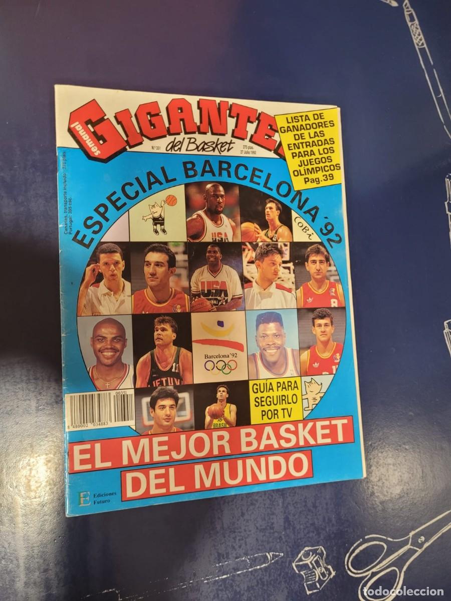 Sports collectibles: REVISTA BALONCESTO GIGANTES BASKET 351 JULIO 1992 ESPECIAL BARCELONA 1992