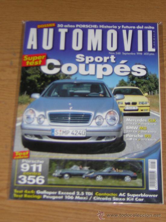 Coches: AUTOMOVIL N&ordm; 248 - SEPTIEMBRE 1998 - MERCEDES CLK / BMW M3 / PORSCHE 911 - 356 / GALLOPER EXCEED