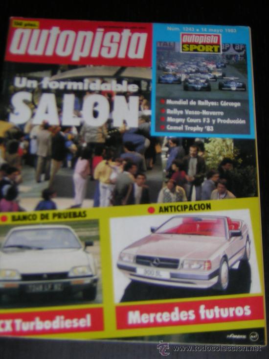 Coches: AUTOPISTA N&ordm; 1243 - MAYO 1983 - CITROEN CX 25 TRD / RALLYE TOUR DE CORCEGA / CAMEL TROPHY
