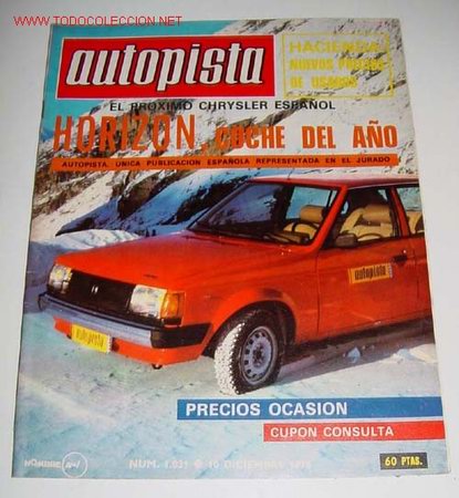 Coches: ANTIGUA REVISTA AUTOPISTA - N&ordm; 1031 DICIEMBRE 1978 - NUMEROSAS FOTOGRAFIAS DE COCHES DE LA EPOCA - M