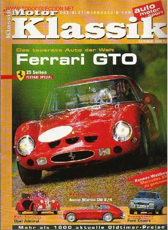 Cars: Motor Klassik 12/2000  (alem&aacute;n).Spezial Ferrari.Ferrari GTO. Opel Admiral.Aston Martin DB 2/4