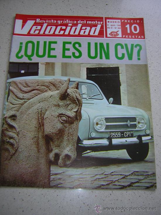 Coches: VELOCIDAD N&ordm; 364 - AGO 1968 - - Foto 1