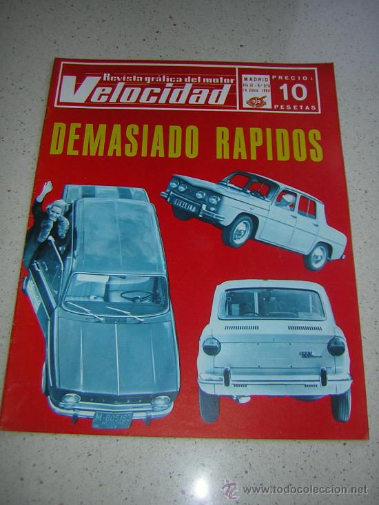 Coches: VELOCIDAD N&ordm; 379 - DIC 1968 - - Foto 1