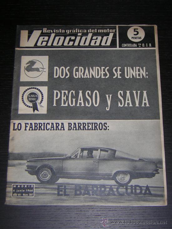 Coches: VELOCIDAD N&ordm; 247 - JUN 1966 - - Foto 1