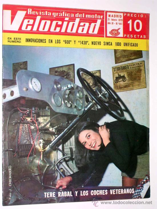 Coches: Velocidad n&ordm; 441 21 Febrero 1970. VIII rallye 600, Ross Smith, Teresa Rabal, Seat 600, Simca 1000