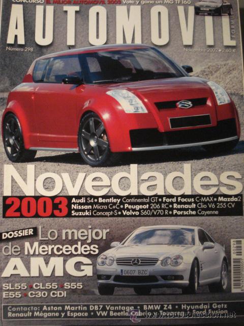 Coches: REVISTA AUTOMOVIL - NUM 298 MERCEDES AMG ASTON MARTIN BMW Z4 RENAULT CLIO V6