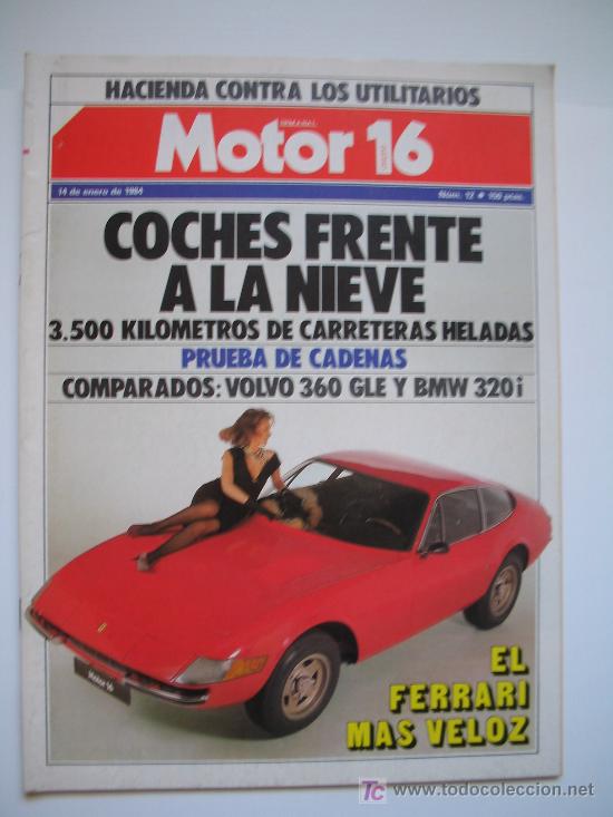 Coches: PEGASO J4 1100 (PRUEBA)- FERRARI DAYTONA - BMW 320i FRENTE VOLVO 360 GLE....
