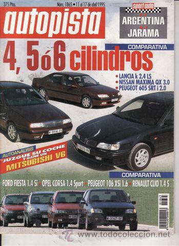 Coches: REVISTA AUTOPISTA N&ordm; 1865 A&Ntilde;O 1995. PRU: ROVER 620 SDI. COMP:FORD FIESTA 1.4 SI,OPEL CORSA 1.4 SPORT