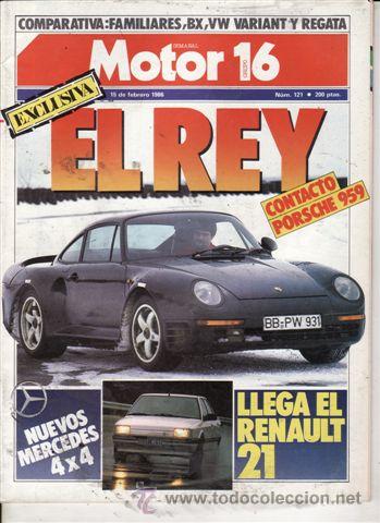 Coches: REVISTA MOTOR 16 N&ordm; 121 A&Ntilde;O 1986. PRU: BENTLEY MULSANNE .COMP: CITROEN BX RD BREAK, FIAT REGATA D, F