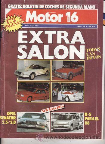 Coches: REVISTA MOTOR 16 N&ordm; 186 A&Ntilde;O 1987. PRU: FORD ESCORT CL 1.1. COMP: JAGUAR XJ 6 SOVEREING, BMW 735I