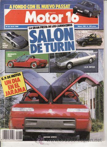 Coches: REVISTA MOTOR 16 N&ordm; 236 A&Ntilde;O 1988. PRUEBA: VW PASSAT CL. COMP: BMW 635 CSI Y MERCEDES 300 CE.