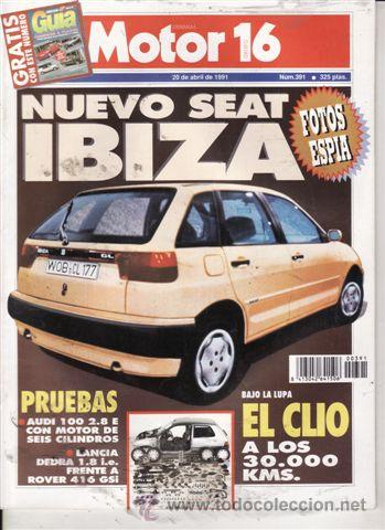 Coches: REVISTA MOTOR 16 N&ordm; 391 A&Ntilde;O 1991. PRUEBA: AUDI 100 2.8E. RENAULT CLIO 1.2 RT. RENAULT SEPACE. TOMASO