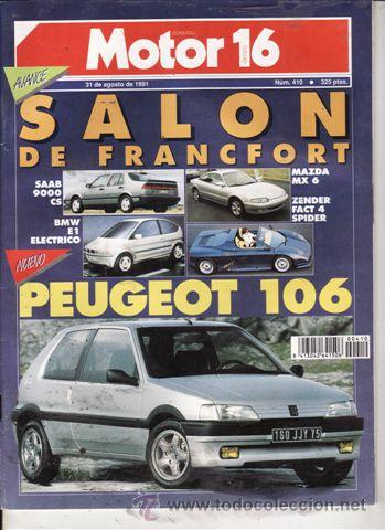 Coches: REVISTA MOTOR 16 N&ordm; 410 A&Ntilde;O 1991. PRUEBA: MAZDA 323 F.