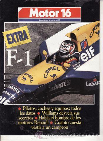 Coches: SUPLEMENTO MOTOR 16 N&ordm; 446 A&Ntilde;O 1992. F-1.