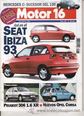 Coches: REVISTA MOTOR 16 N&ordm; 485 A&Ntilde;O 1993.