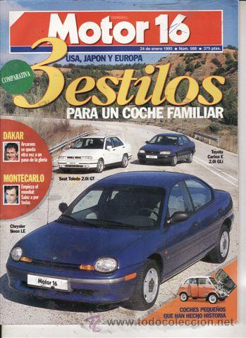 Coches: REVISTA MOTOR 16 N&ordm; 588 A&Ntilde;O 1995. PRUEBA: LEXUS LS 400. COMP: CHYSLER NEON LE, SEAT TOLEDO 2.0I GT