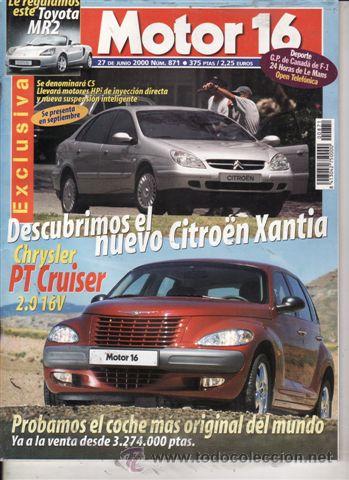 Coches: REVISTA MOTOR 16 N&ordm; 871 A&Ntilde;O 2000. PRUEBA: CHRYSLER PT CRUISER 2.0 16V.