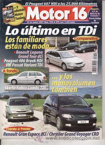 Coches: REVISTA MOTOR 16 N&ordm; 910 A&Ntilde;O 910. PRUEBA: SKODA FABIA COMBI 1.9 TDI ELEGANCE. COMPARATIVA: REMAULT LA