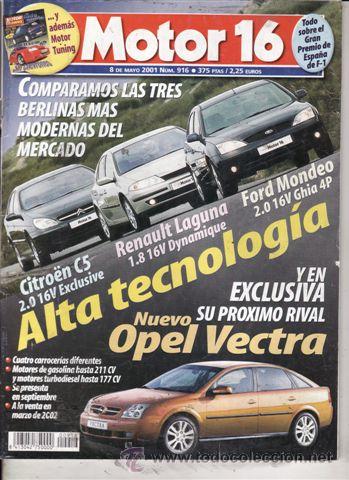 Coches: REVISTA MOTOR 16 N&ordm; 916 A&Ntilde;O 2001. PRUEA: VW BORA 1.9 TDI TIPTRONIC. NEW BEETLE 1.8 T.