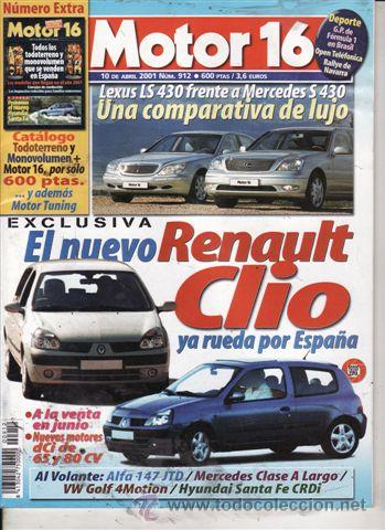 Coches: REVISTA MOTOR 16 N&ordm; 912 A&Ntilde;O 2001. COMPARATIVA: LEXUS LS 430 Y MERCEDES S 430.