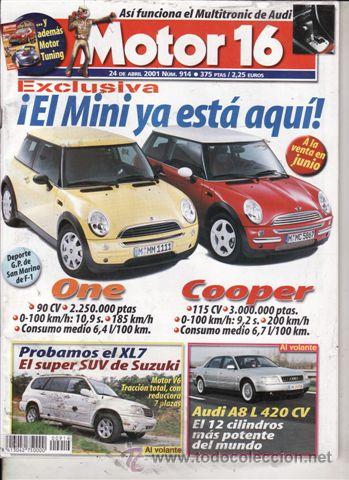Coches: REVISTA MOTOR 16 N&ordm; 914 A&Ntilde;O 2001. PRUEBA: HONDA ACCORD 2.3 ES. PRUEBA: PIAGGIO X9 500.