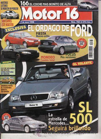 Coches: REVISTA MOTOR 16 N&ordm; 768 A&Ntilde;O 1998. PRUEBA: CHRYSLER NEON 1.8 16V. OPEL ASTRA 2.0I 16V.