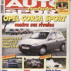 Coches: REVISTA AUTO HEBDO SPORT Nº 412 AÑO 1993. COMP: OPEL CORSA SPORT, CITROEN AX GT, FIAT UNO 70 S