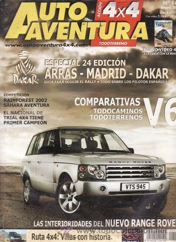Coches: REVISTA AUTO AVENTURA 4X4 N&ordm; 169 A&Ntilde;O 2002.