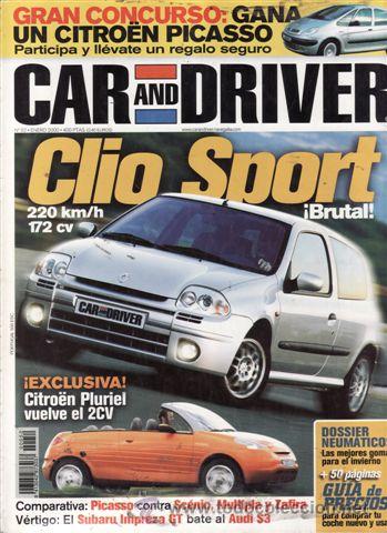 Coches: REVISTA CAR AND DRIVER N&ordm; 49 A&Ntilde;O 1999. PRU. FORD FOCUS R. KIA SPORTAGE. COMP: JAGUAR S TYPE, ROMERO