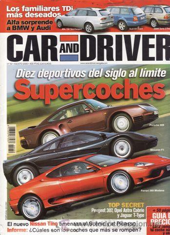 Coches: REVISTA CAR AND DRIVER N&ordm; 59 A&Ntilde;O 2000. PRU: BMW X5. COMP:ALFA 156 SPORTWAGON2.4 JTD, AUDI A4 1.9 TDI