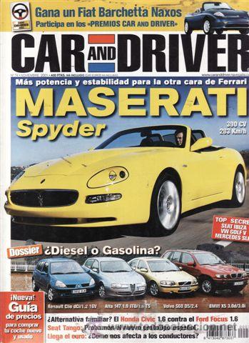 Coches: REVISTA CAR AND DRIVER N&ordm; 74 A&Ntilde;O 2001. COMPARATIVA: HONDA CIVIC 1.6 LS 5P Y FORD FOCUS 1.6 16V GHIA